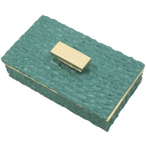 Mauro Ferretti Úložný box Grent 18,8x6,4x10,8 cm zelená-zlatá