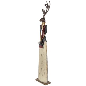 Clayre & Eef Dekoračná figúrka Jelene 86cm – Kovová, Rustikálna