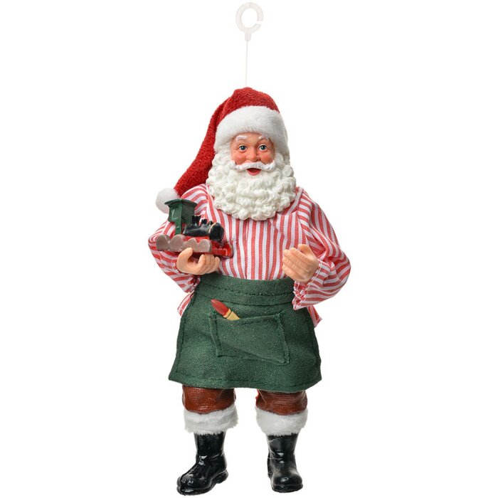 Clayre & Eef 66241 závesný vianočný Santa Claus 17 cm