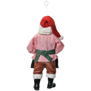 Clayre & Eef 66241 závesný vianočný Santa Claus 17 cm