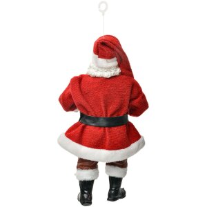 Clayre & Eef Vianočný záves Santa Claus s darčekom 17cm