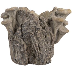 Clayre & Eef Kvetináč Hnedo-béžový 19x17x16 cm vzhľad kameňa