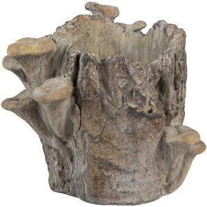 Clayre & Eef Kvetináč Hnedo-béžový 19x17x16 cm vzhľad kameňa