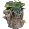 Clayre & Eef Kvetináč Hnedo-béžový 19x17x16 cm vzhľad kameňa