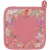 Clayre & Eef FFA45P Chňapka 20x20 cm – Ružová s kvetinovým vzorom