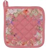 Clayre & Eef FFA45P Chňapka 20x20 cm – Ružová s kvetinovým vzorom