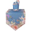 Clayre & Eef Košík na pečivo modrý s kvetinovým vzorom 15x16 cm
