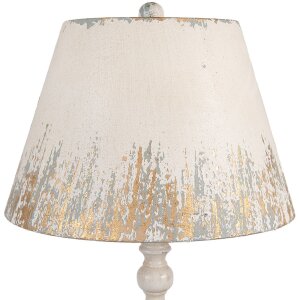 Clayre & Eef stolná lampa Vintage Ø36x70 cm béžovo-sivá zlatá
