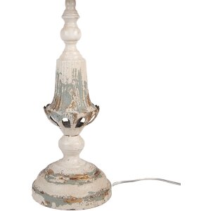 Clayre & Eef stolná lampa Vintage Ø36x70 cm béžovo-sivá zlatá