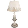 Clayre & Eef stolná lampa Vintage Ø36x70 cm béžovo-sivá zlatá