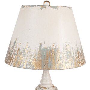 Clayre & Eef stolná lampa Ø36x55cm béžová sivá Vintage