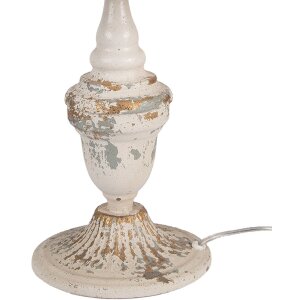 Clayre & Eef stolná lampa Ø36x55cm béžová sivá Vintage