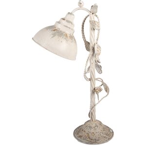 Clayre & Eef stolná lampa béžovo-sivá – Vintage vzhľad 35x19x62cm