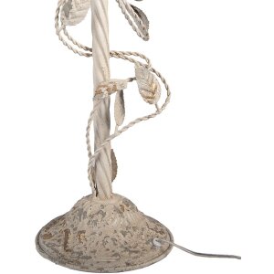 Clayre & Eef stolná lampa béžovo-sivá – Vintage vzhľad 35x19x62cm