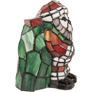 LumiLamp Tiffany stolná lampa Santa Claus 17x11x22 cm