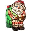 LumiLamp Tiffany stolná lampa Santa Claus 17x11x22 cm