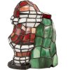 LumiLamp Tiffany stolná lampa Santa Claus 17x11x22 cm