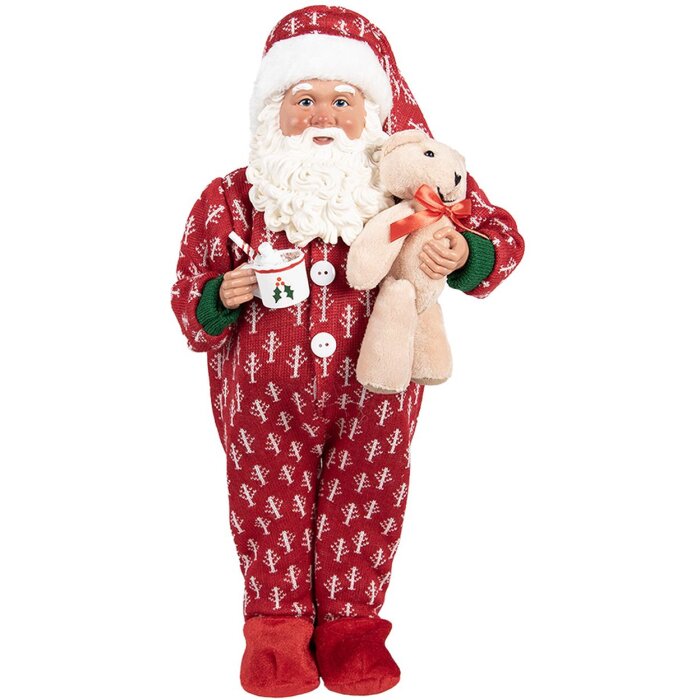 Clayre & Eef Vianočná dekorácia Santy Claus 45 cm