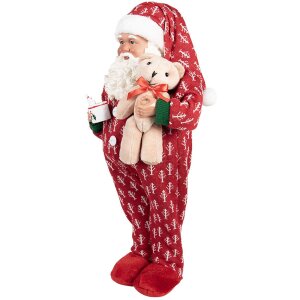 Clayre & Eef Vianočná dekorácia Santy Claus 45 cm