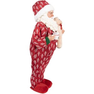 Clayre & Eef Vianočná dekorácia Santy Claus 45 cm