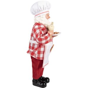 Clayre & Eef Vianočný zámožník Pekár Červeno-biely 45 cm