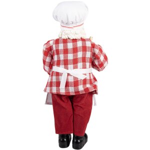 Clayre & Eef Vianočný zámožník Pekár Červeno-biely 45 cm