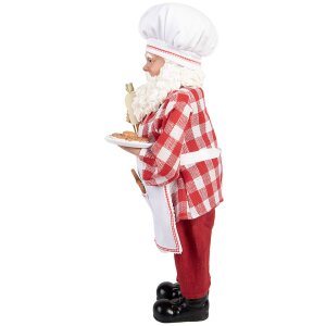 Clayre & Eef Vianočný zámožník Pekár Červeno-biely 45 cm