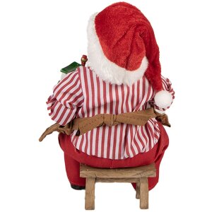 Clayre & Eef 66230 Dekorácia Santy Klausa 13x10x28 cm