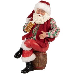 Clayre & Eef Santa Claus s krúžkom na pivo...