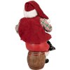 Clayre & Eef Santa Claus s krúžkom na pivo – 24 cm dekoratívna figúrka