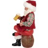 Clayre & Eef Santa Claus s krúžkom na pivo – 24 cm dekoratívna figúrka