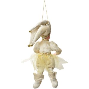 Clayre & Eef 66216 Dekoratívny záves Elfy Béžovo-zlatý 28 cm
