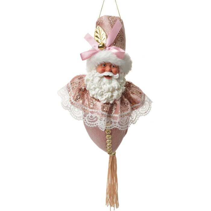 Clayre & Eef Vianočný záves "Ručný Santa Claus" - 8x8x35 cm