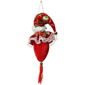 Clayre & Eef Vianočný záves Santa Claus 12x13x68 cm