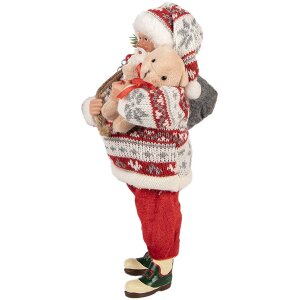 Clayre & Eef 66232 Dekorácia Santa Claus 13x13x28 cm