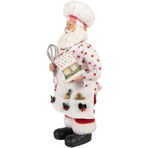 Clayre & Eef Vianočná dekorácia Santa Claus 15x10x28 cm