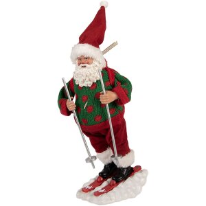 Clayre & Eef Santa Claus na lyžiach –...