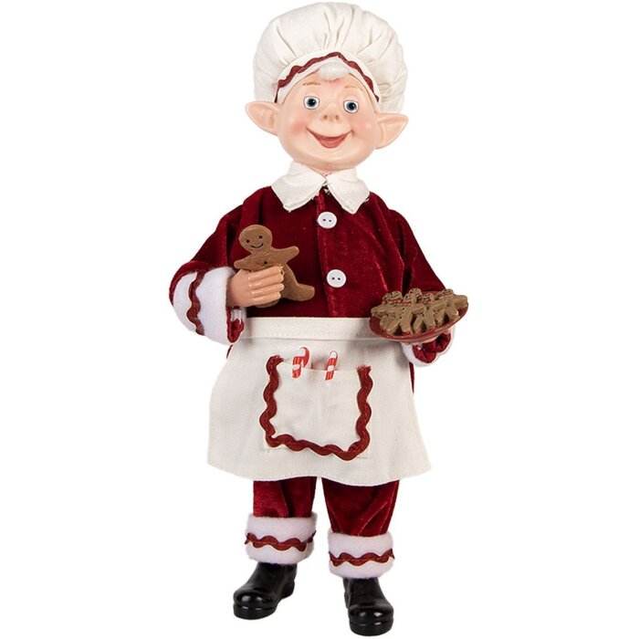 Clayre & Eef 66237 Vianočná dekorácia Elf – 30 cm