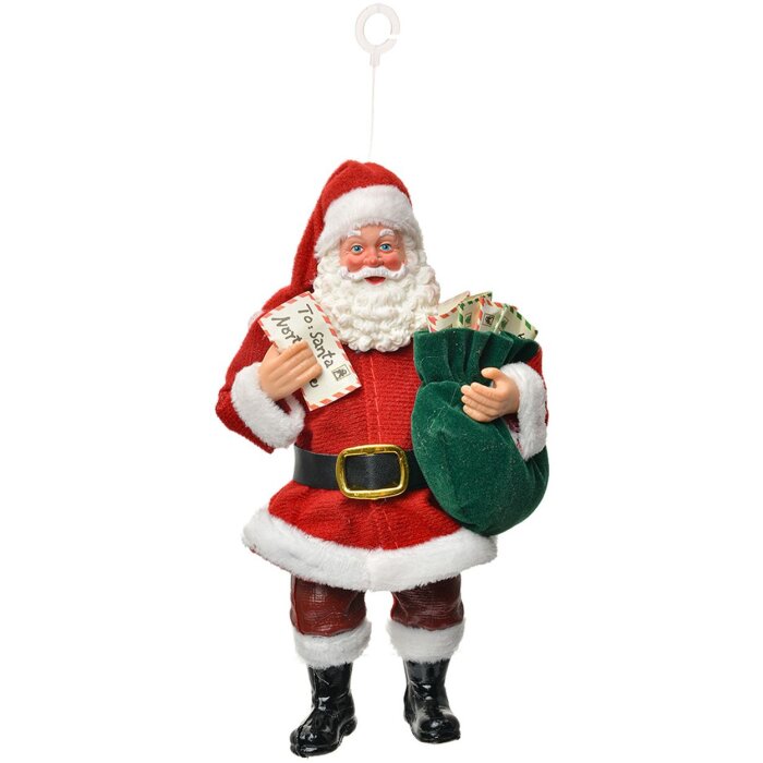 Clayre & Eef Záves Santaklausa 11x6x17 cm - Vianočná dekorácia