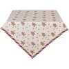 Clayre & Eef CGM01 obrus 100x100 cm béžovo-hnedý