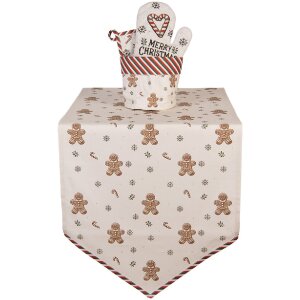 Clayre & Eef Košík na pečivo CGM50 Ø 15x16 cm béžovo-hnedý