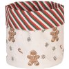 Clayre & Eef Košík na pečivo CGM50 Ø 15x16 cm béžovo-hnedý