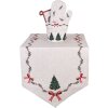 Clayre & Eef TCH50 Koš na pečivo 15x16 cm Béžovo-zeleno-červený