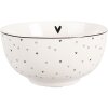 Clayre & Eef BHSBO0002 Miska 14x7 cm 500 ml Biela Čierna