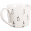 Clayre & Eef BNSMU Hrnček 275 ml Biely Čierny Porcelán