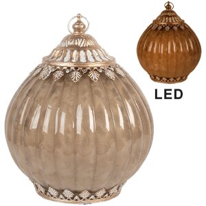Clayre & Eef 6GL5218 LED dekorácia sklo 15x19 cm