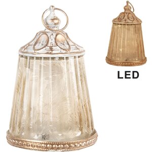 Clayre & Eef LED dekorácia sklo 8x12 cm / 2x AAA