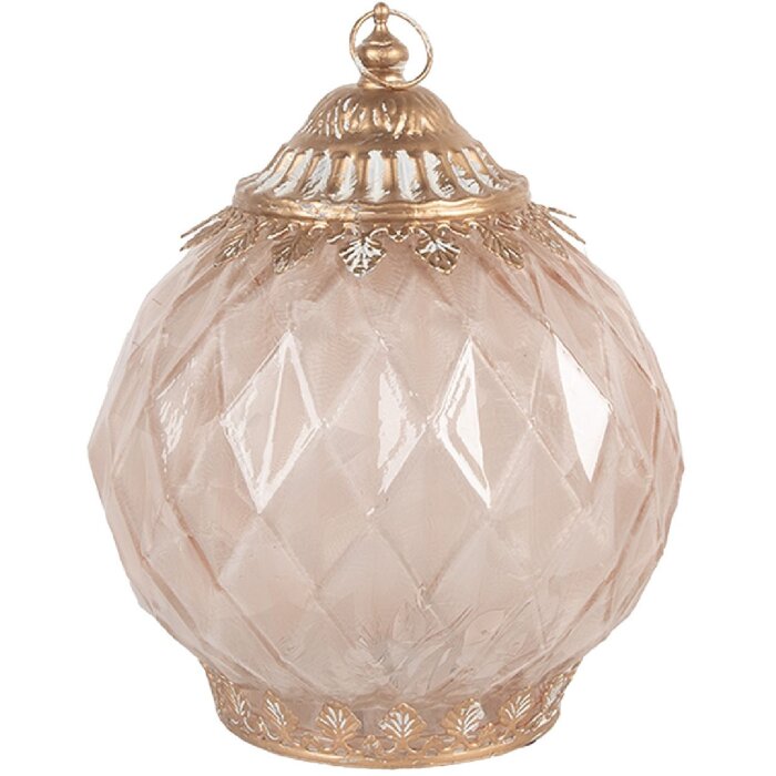 Clayre & Eef LED dekorácia sklo Ø 15x19 cm / 2x AAA