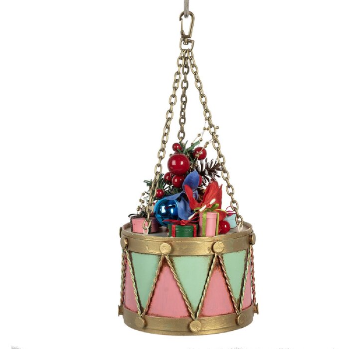 Clayre & Eef 6Y5865P Dekoračný Bubon Ø 12x16/27 cm Ružový