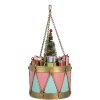 Clayre & Eef 6Y5866 Dekoračný Bubon Ø 17x25/37 cm Ružový Modrý